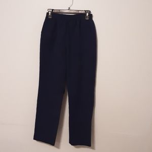 Plain elastic waist poly pants